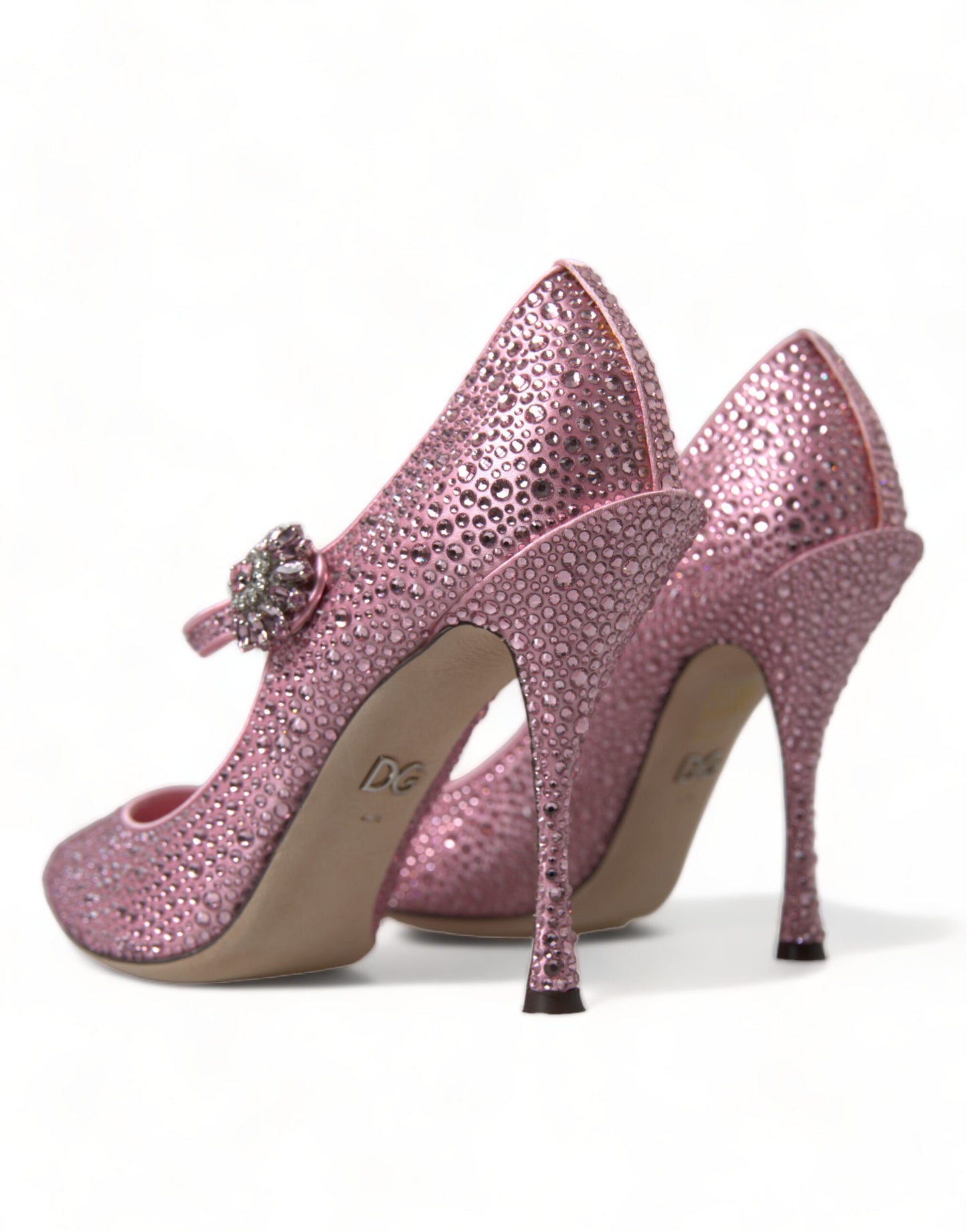 Dolce & Gabbana Rosa Strass Kristall Heels Pumps Schuhe
