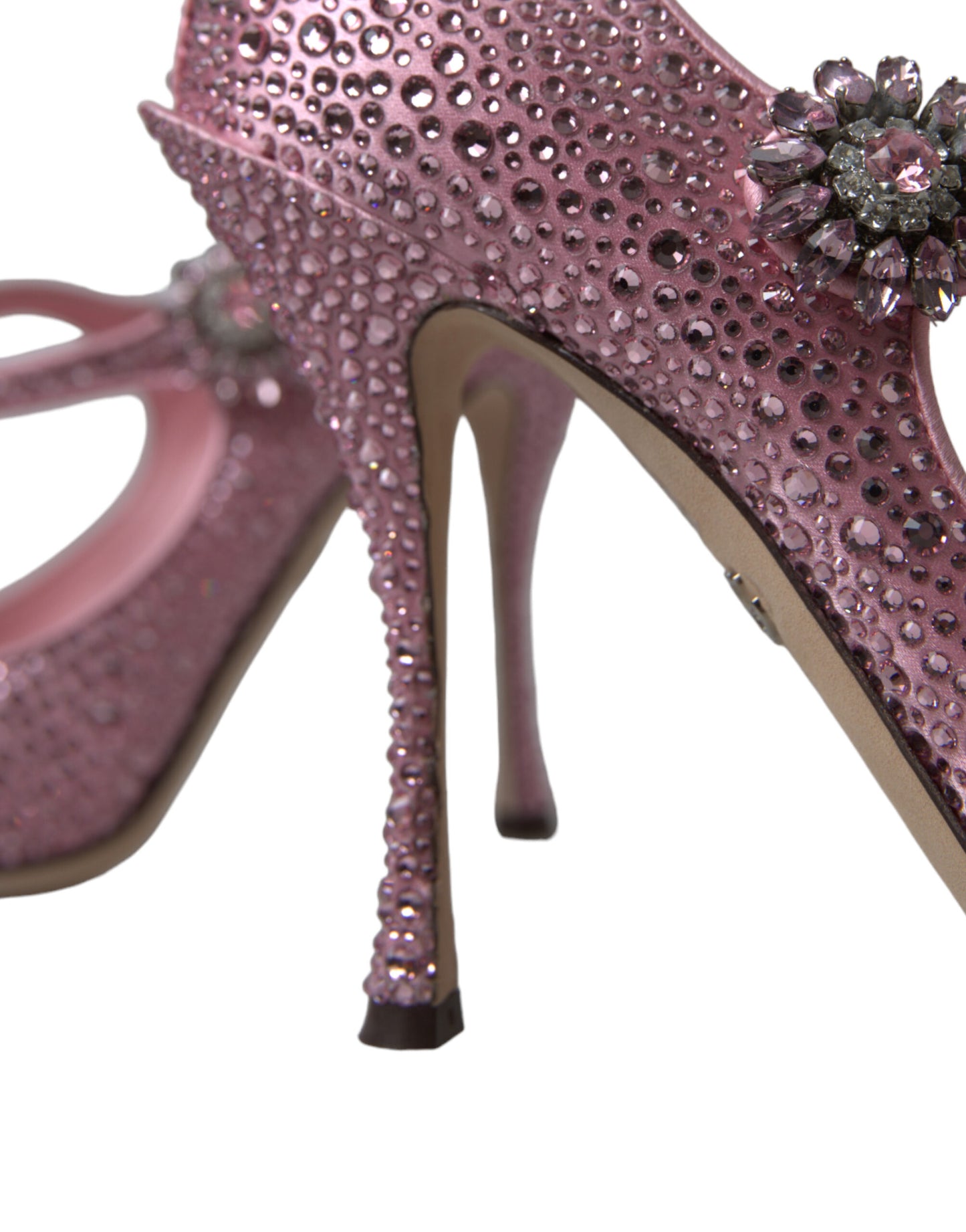 Dolce & Gabbana Rosa Strass Kristall Heels Pumps Schuhe