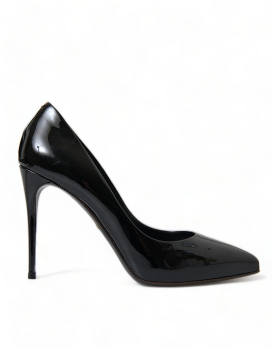 Dolce & Gabbana Schwarz Lackleder Pumps Heels Schuhe