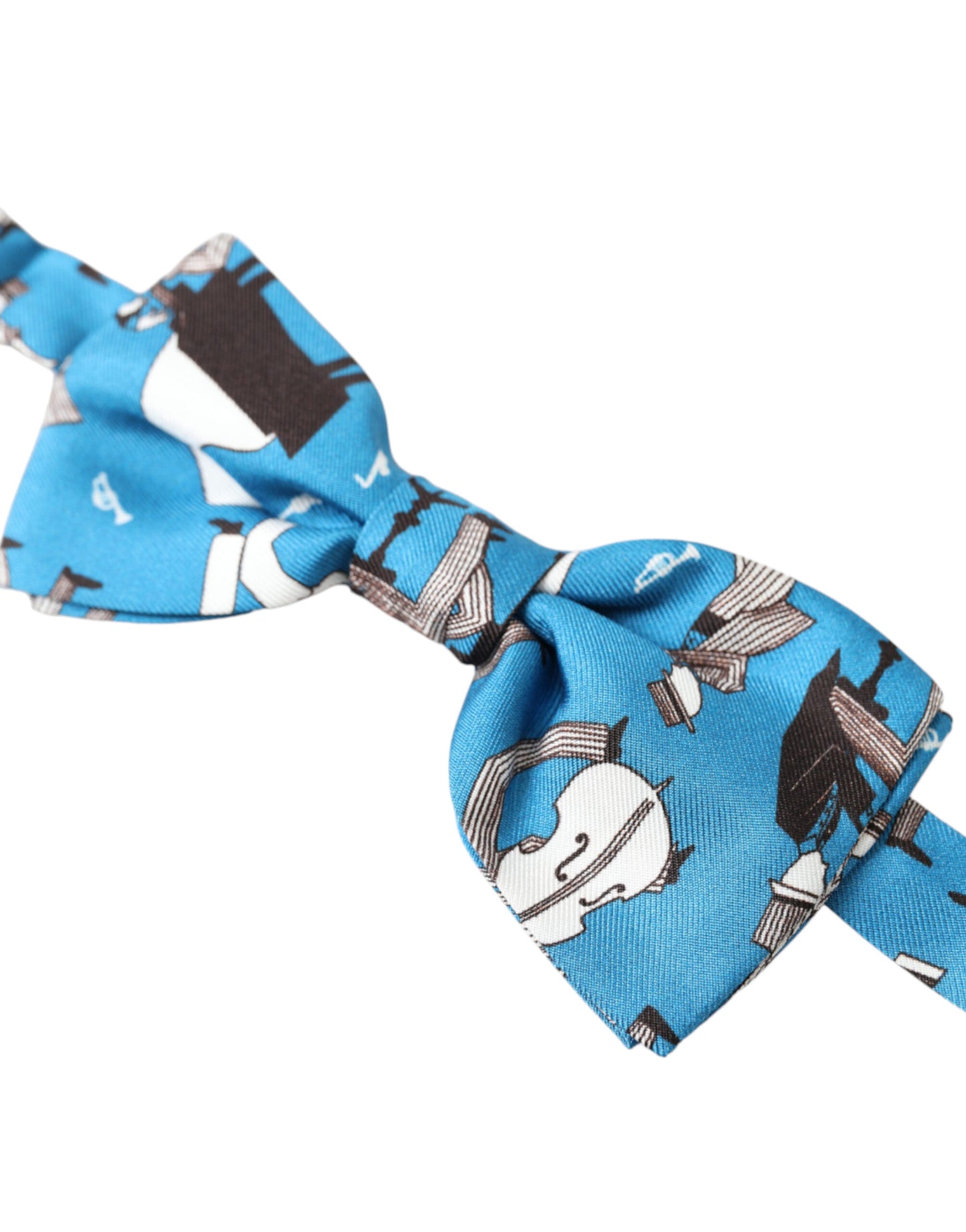 Dolce & Gabbana Blaue Jazz Club Seidenfliege mit verstellbarem Ausschnitt Papillon Fliege