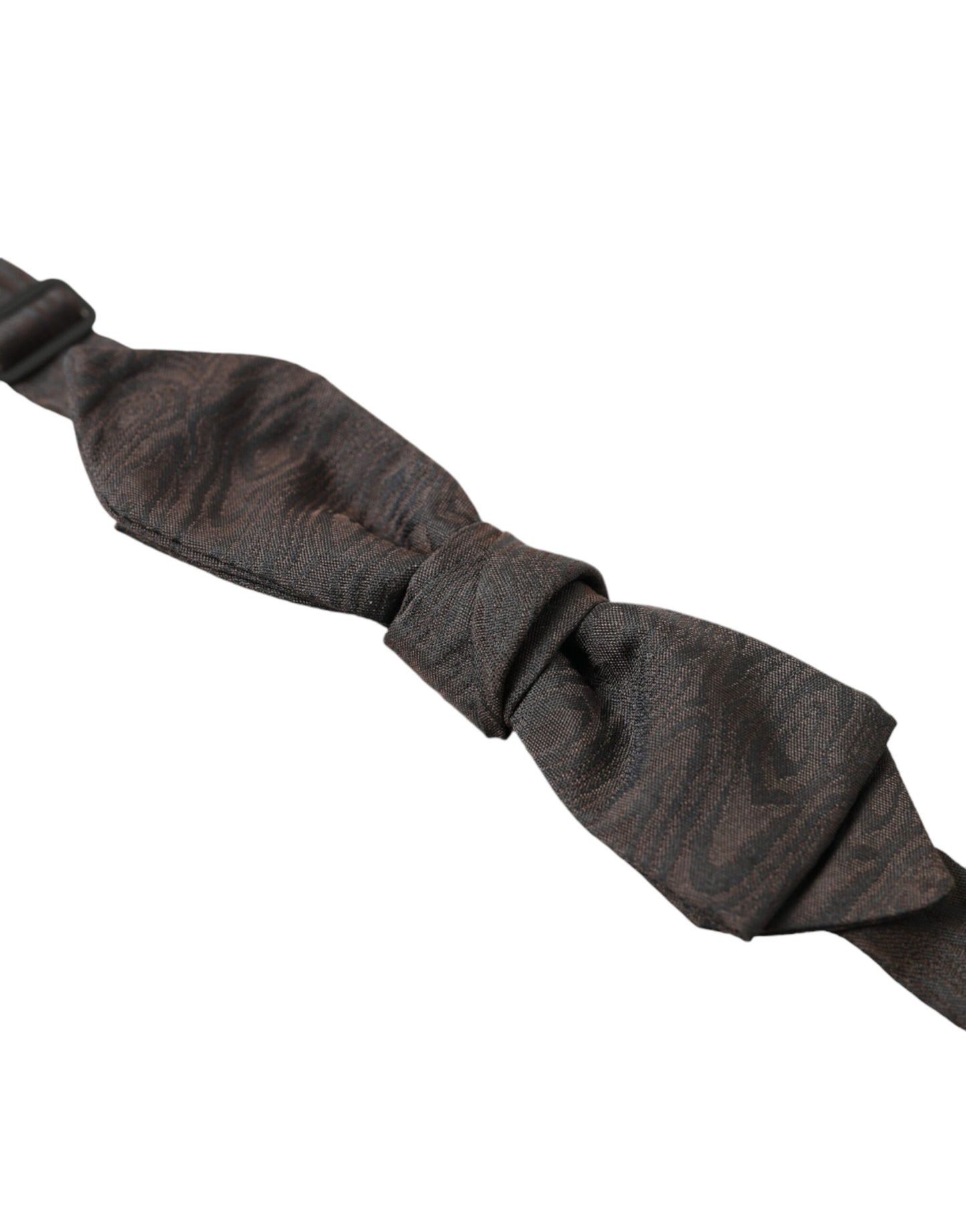 Dolce & Gabbana Braun Polyester Seide Verstellbare Hals Männer Papillon Fliege