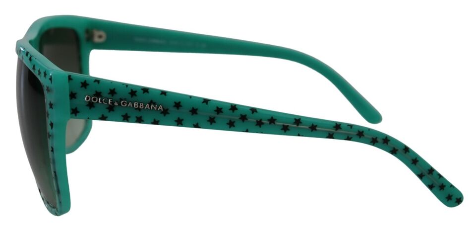 Dolce & Gabbana Grüne Sterne Acetat Square Shades Sonnenbrille