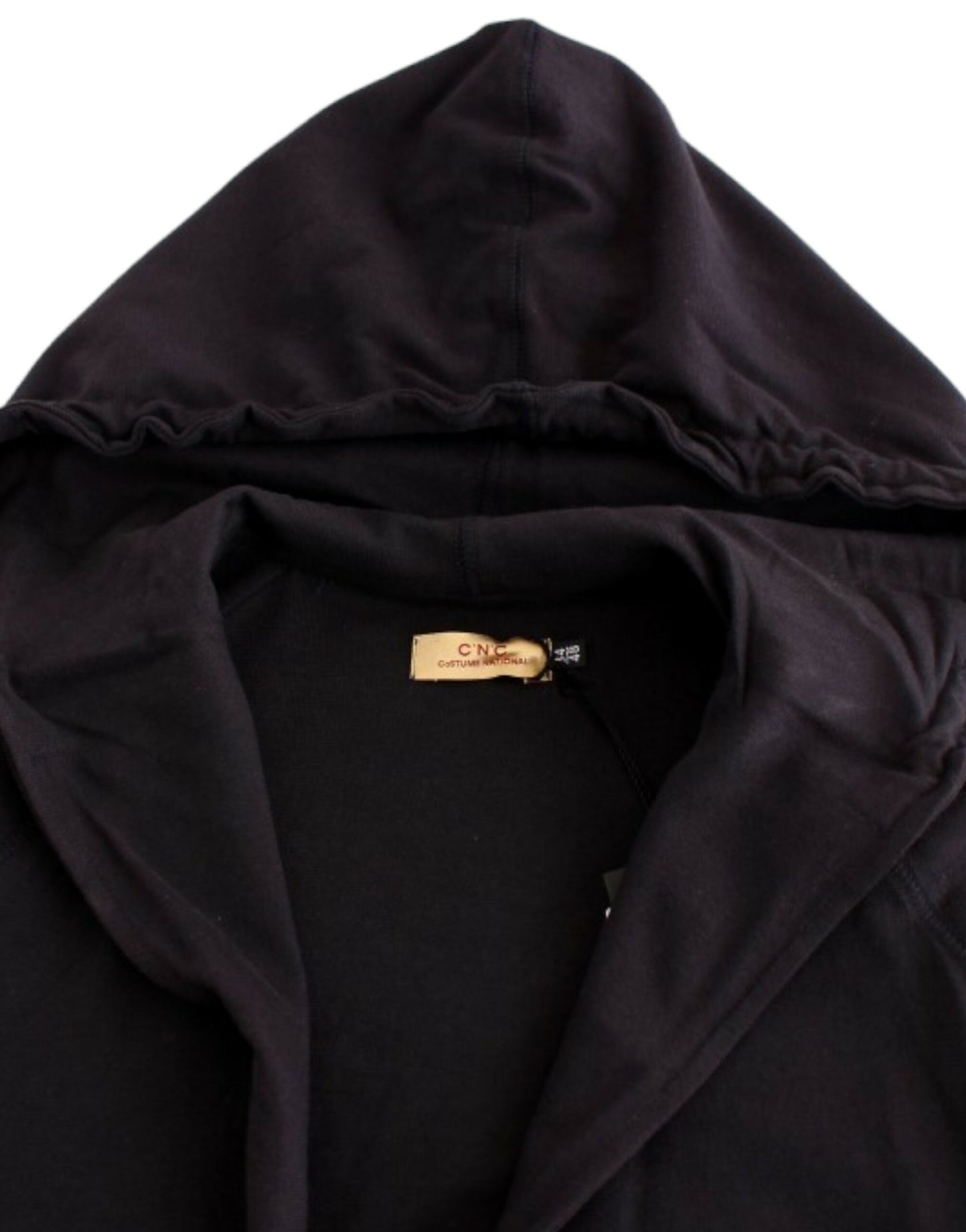 Costume National Blauer Baumwollpullover mit Kapuze