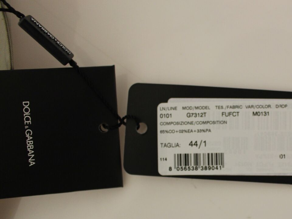 Dolce & Gabbana Beige Baumwolle Kleid Weste Blazer Jacke