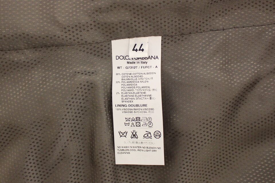 Dolce & Gabbana Beige Baumwolle Kleid Weste Blazer Jacke