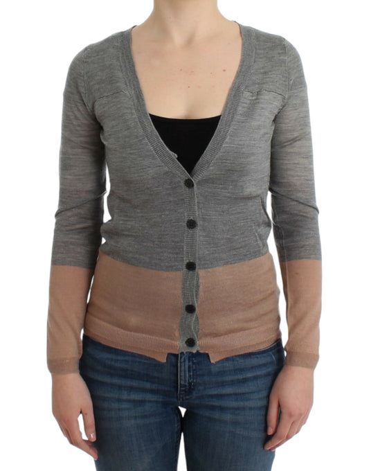 Costume National Graue leichte Strickjacke
