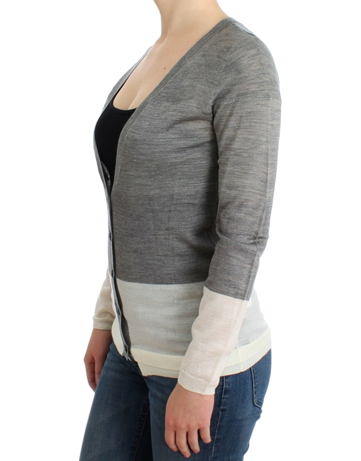 Costume National Graue leichte Strickjacke