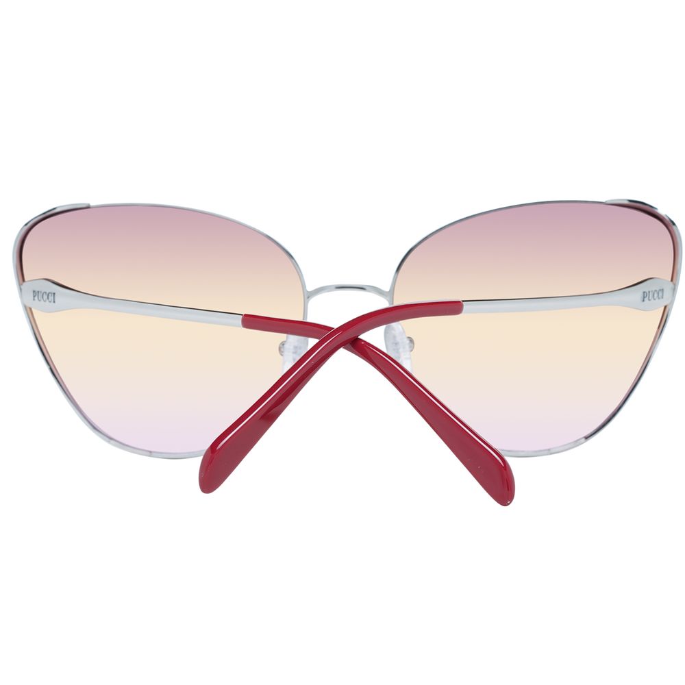 Emilio Pucci Silberne Metall-Sonnenbrille