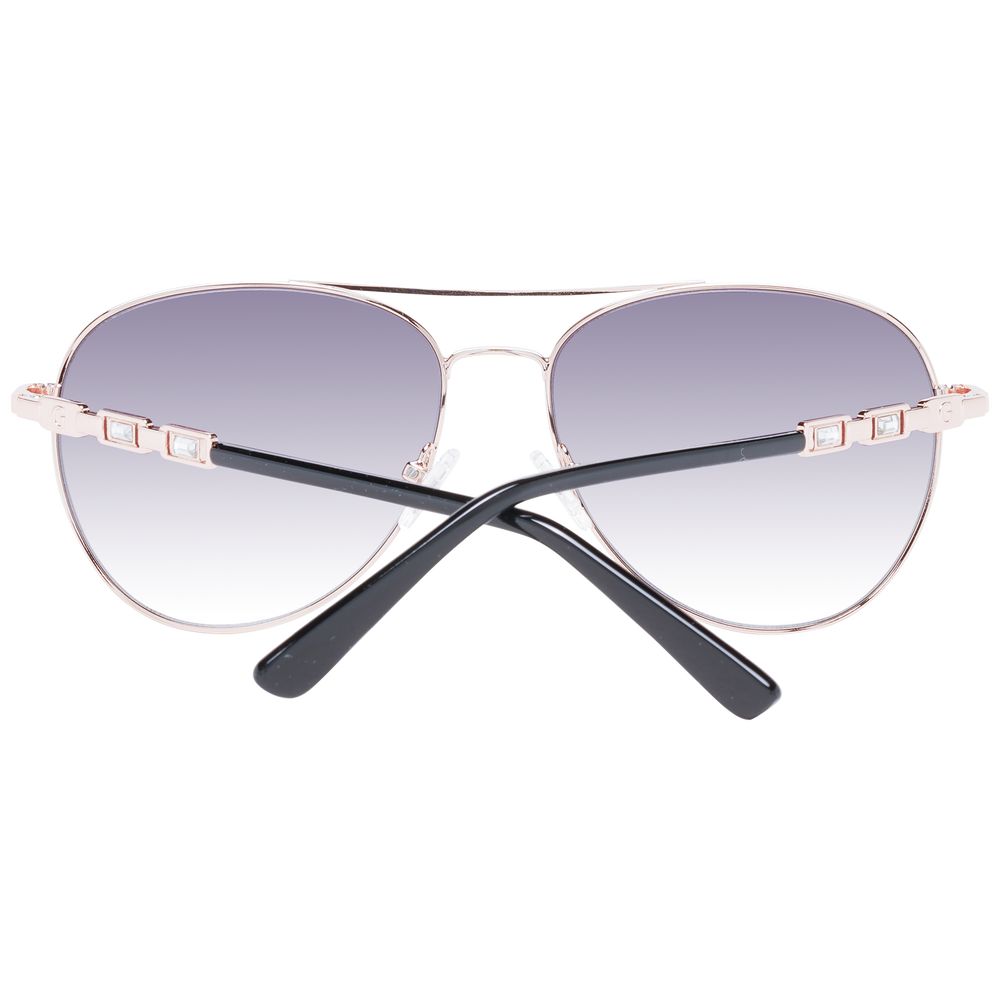 Guess Sonnenbrille mit Metallrahmen in Roségold