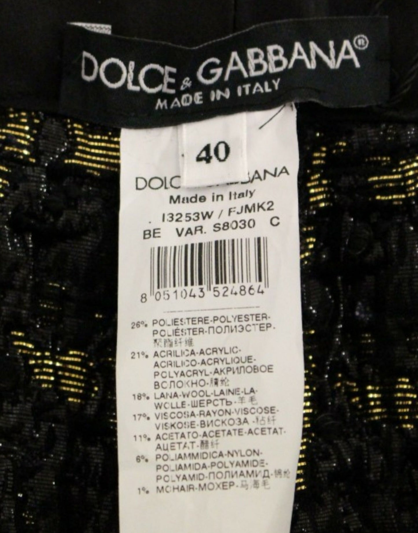 Dolce & Gabbana Schwarzer Stoff Shorts Hose