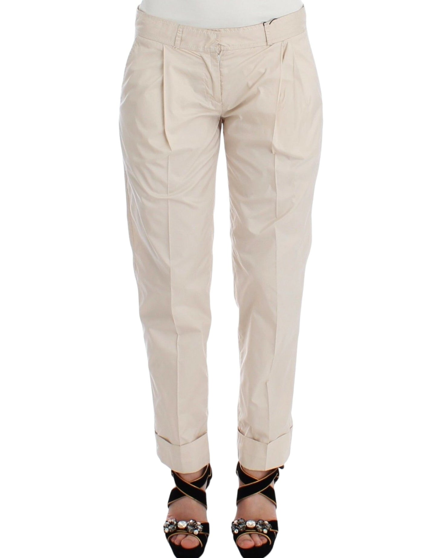 Ermanno Scervino Beige Chinos Beiläufige Kleiderhosen Khakis