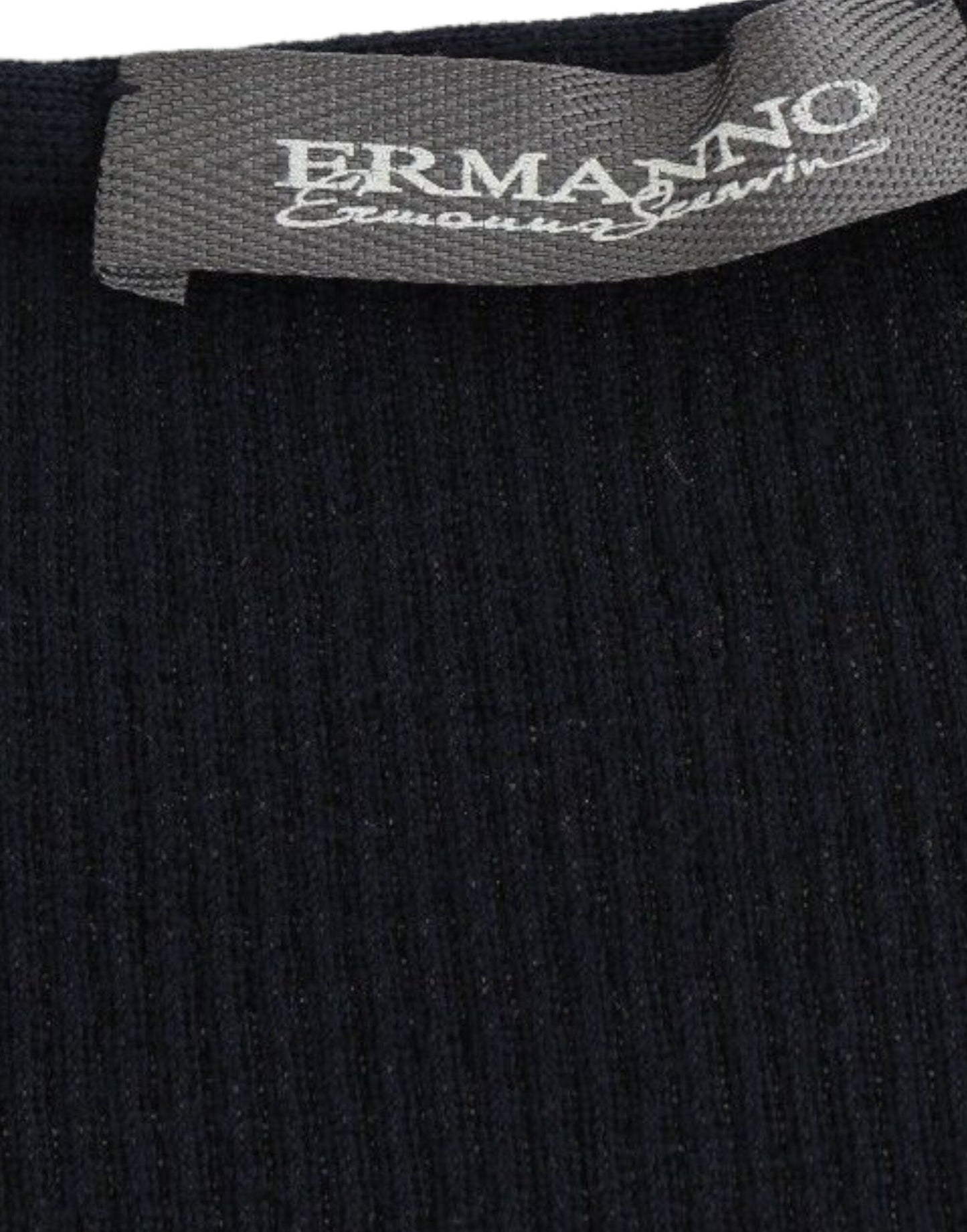 Ermanno Scervino Blaues Pullover-Oberteil aus gestrickter Stretch-Wolle