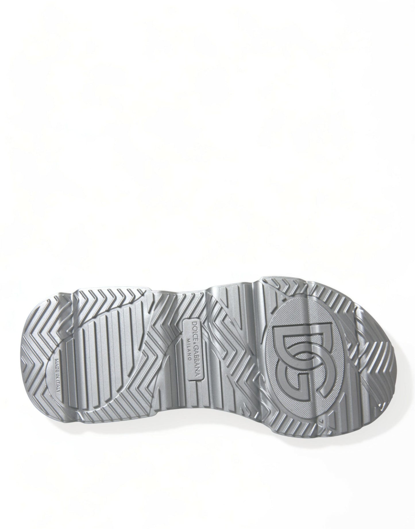 Dolce & Gabbana Silber DAYMASTER Leder Männer Casual Turnschuhe Schuhe