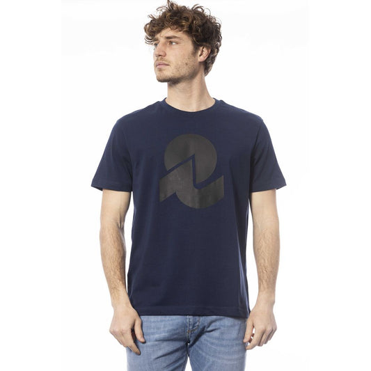 Invicta Blau Baumwolle Männer T-Shirt