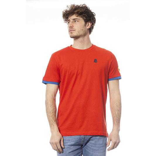 Invicta Rotes Baumwolle Männer T-Shirt