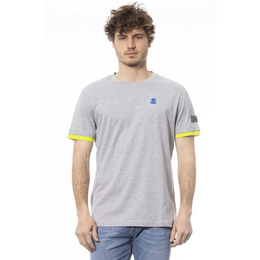 Invicta Graues Baumwolle Männer T-Shirt