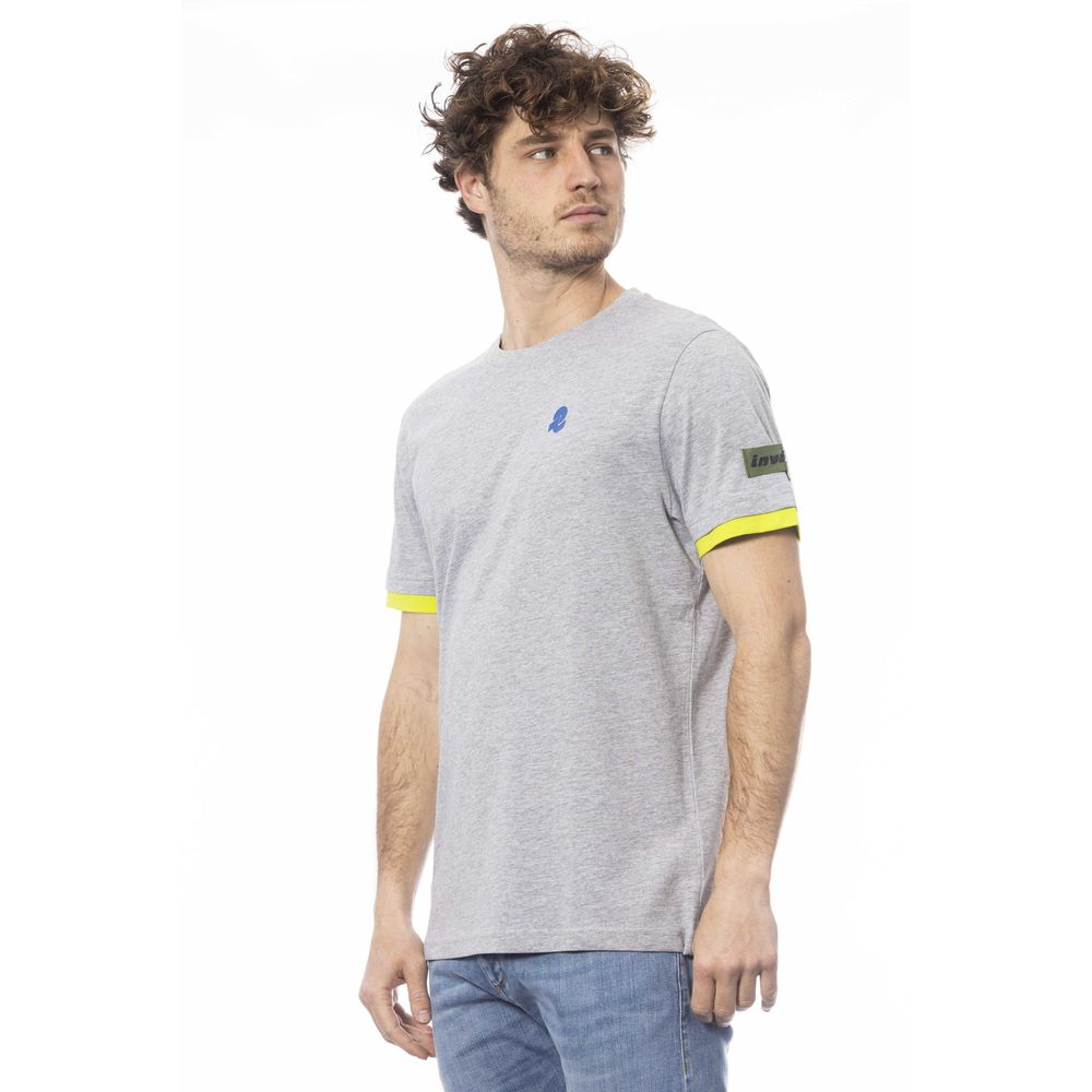 Invicta Graues Baumwolle Männer T-Shirt