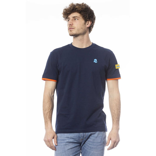 Invicta Blau Baumwolle Männer T-Shirt