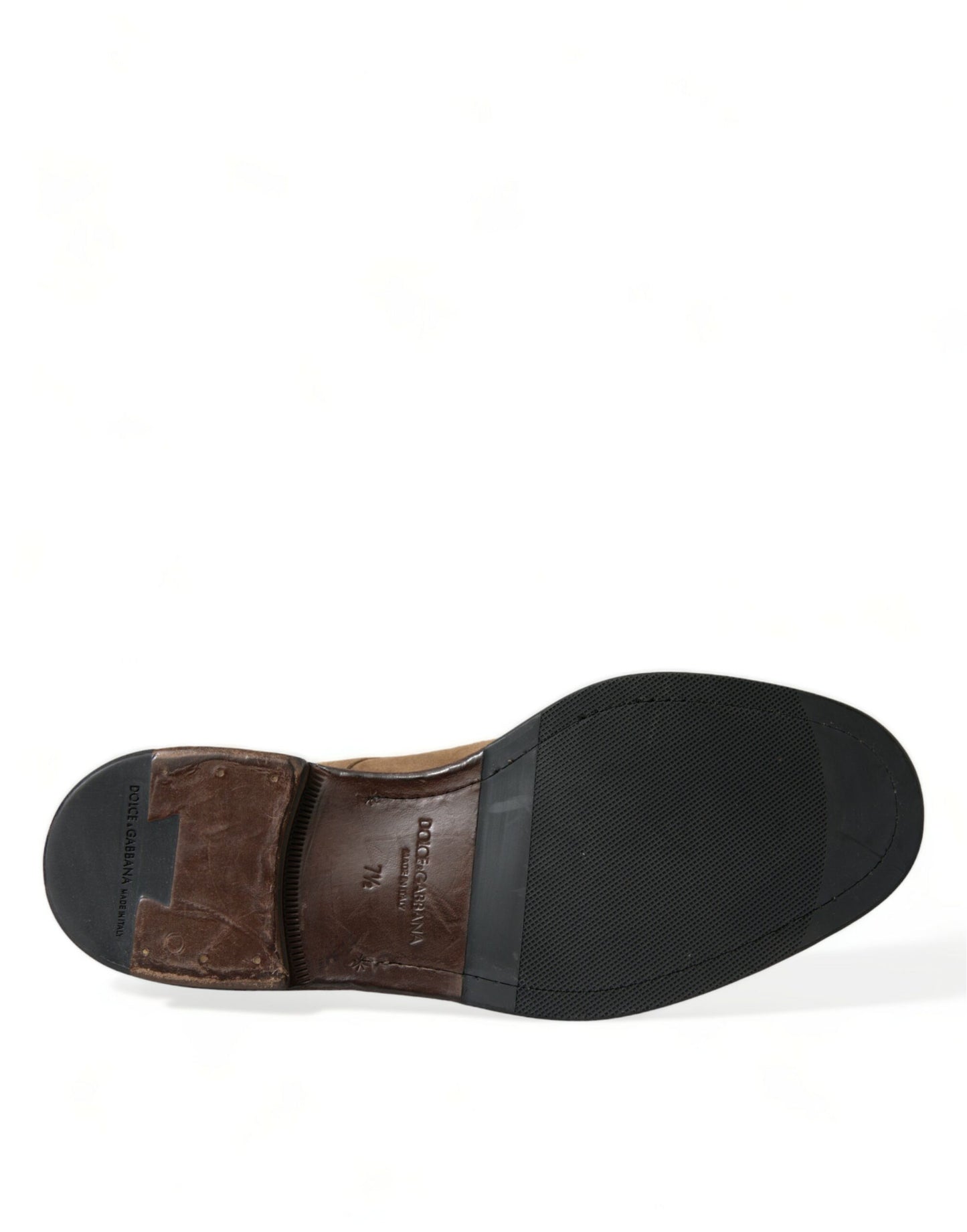 Dolce & Gabbana Braune Leder Schnürstiefel Schuhe