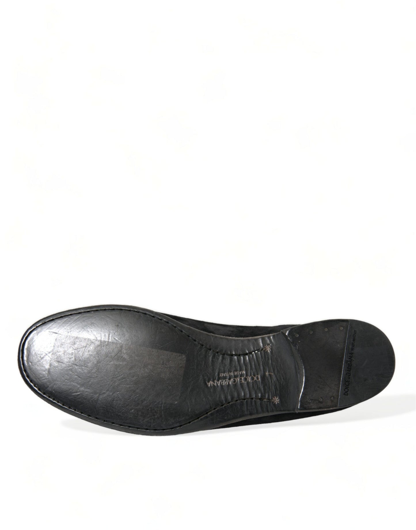 Dolce & Gabbana Schwarz RUNWAY Velour AMALFI Loafers Schuhe
