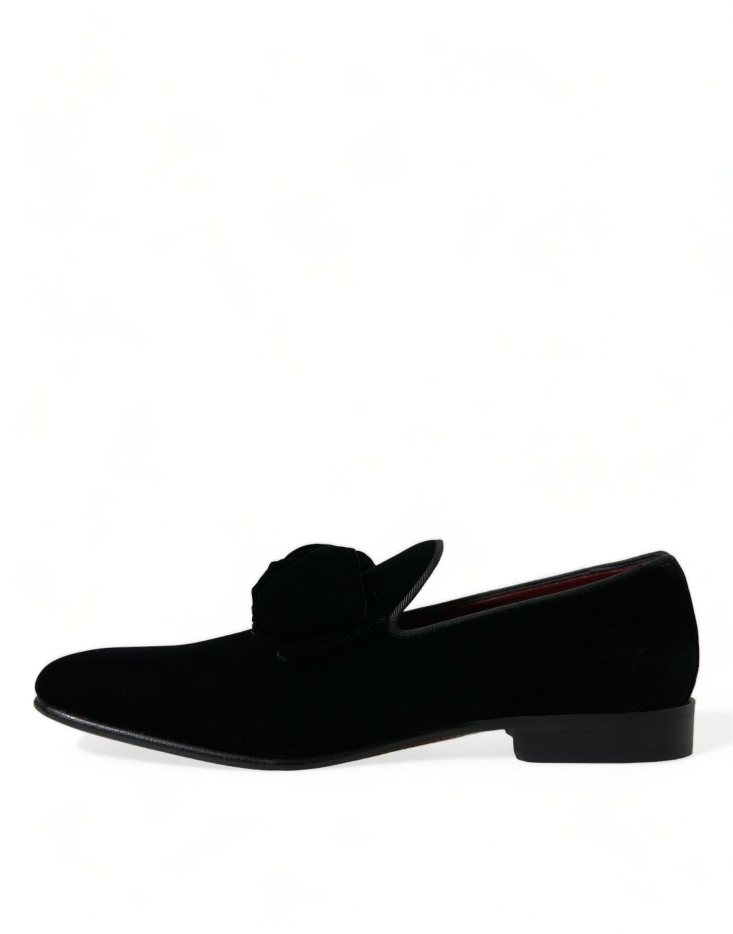 Dolce & Gabbana Schwarzer Samt Loafers Formelle Schuhe