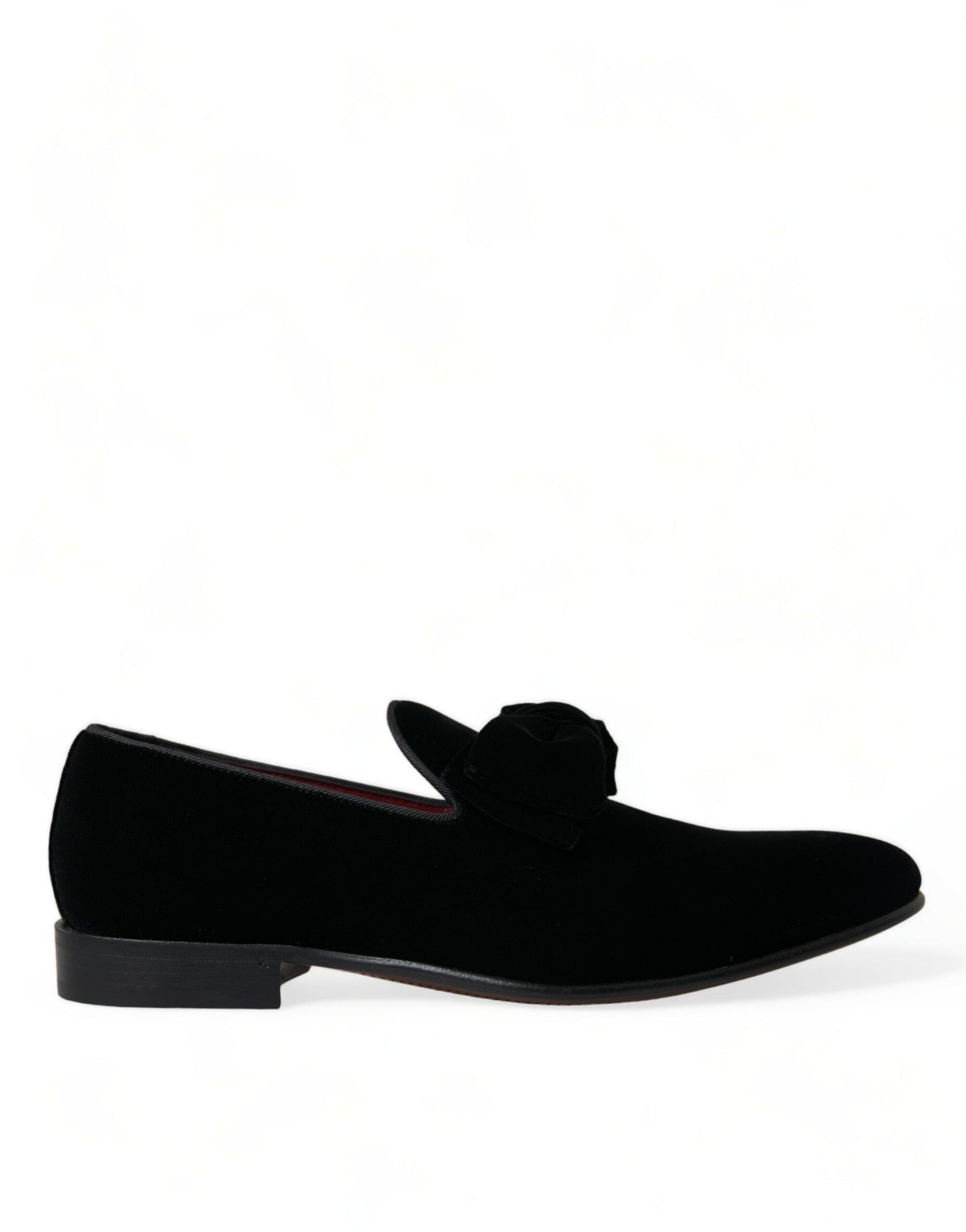 Dolce & Gabbana Schwarzer Samt Loafers Formelle Schuhe