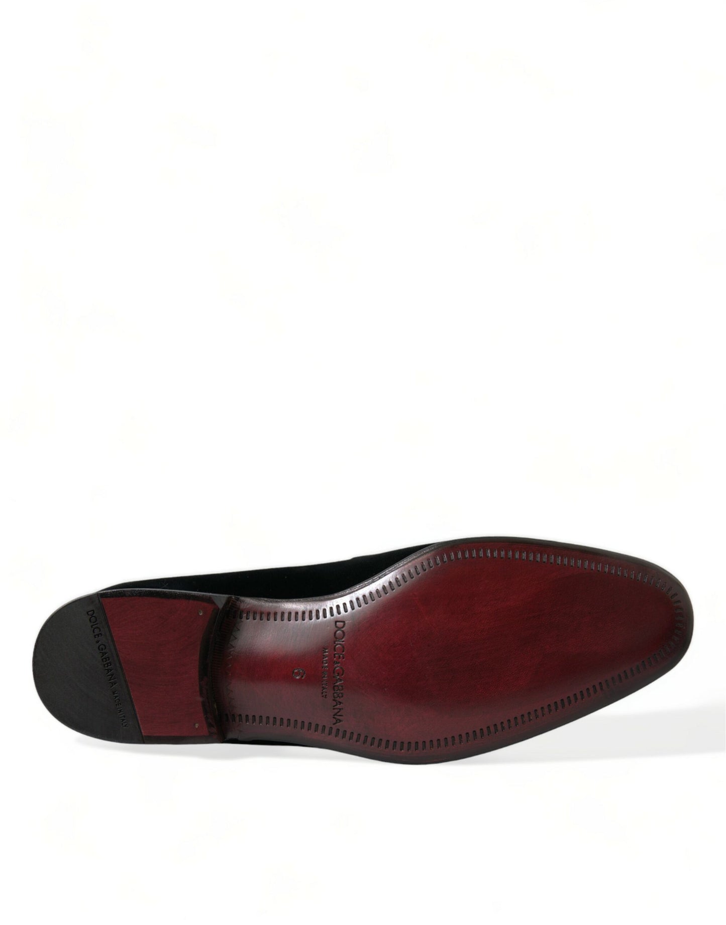 Dolce & Gabbana Schwarzer Samt Loafers Formelle Schuhe