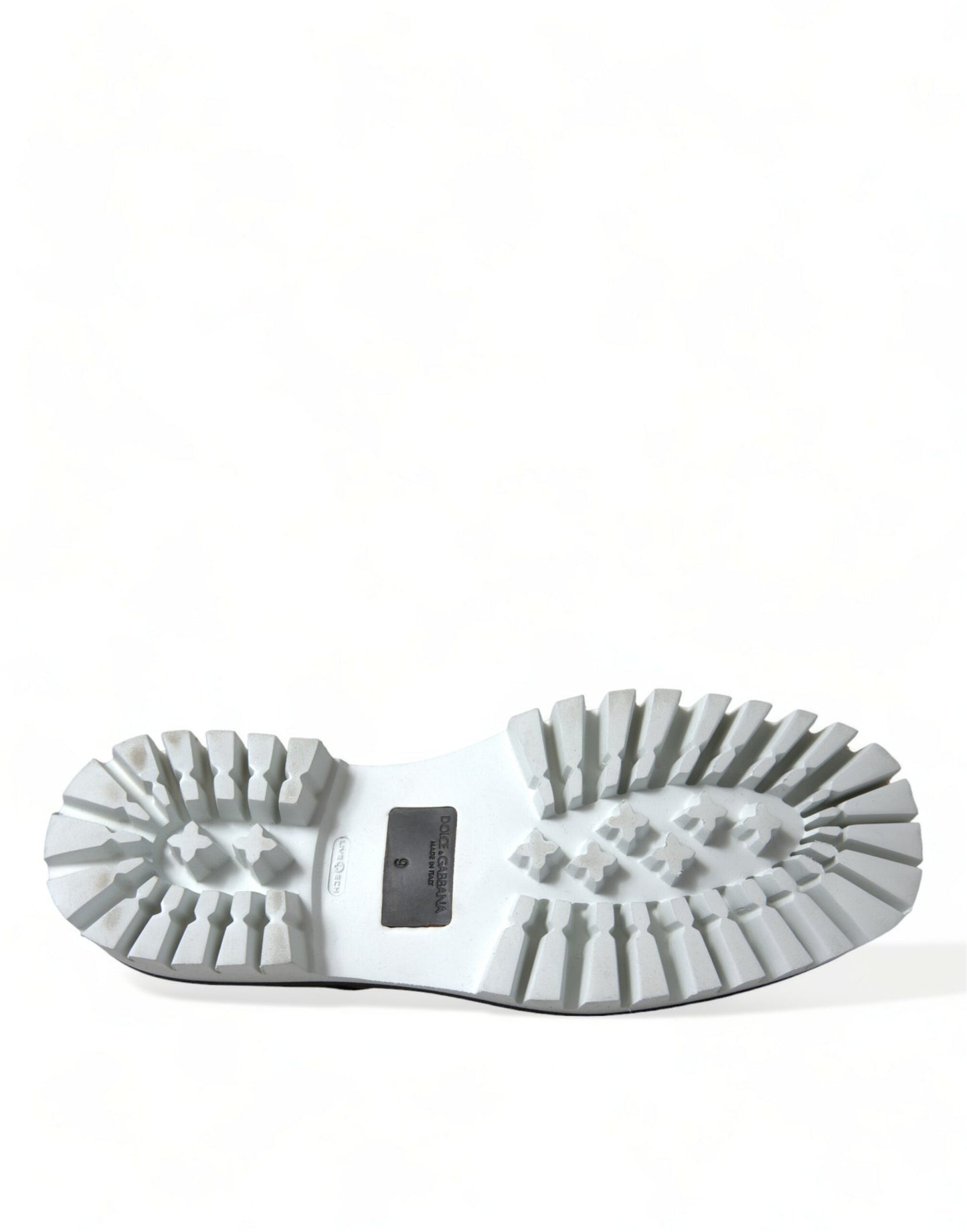 Dolce & Gabbana Schwarz Weiß Leder Schnürschuhe Derby Dress Schuhe