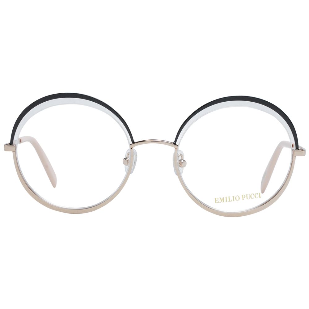 Emilio Pucci Elegante schwarze Metallbrille (Rahmen)