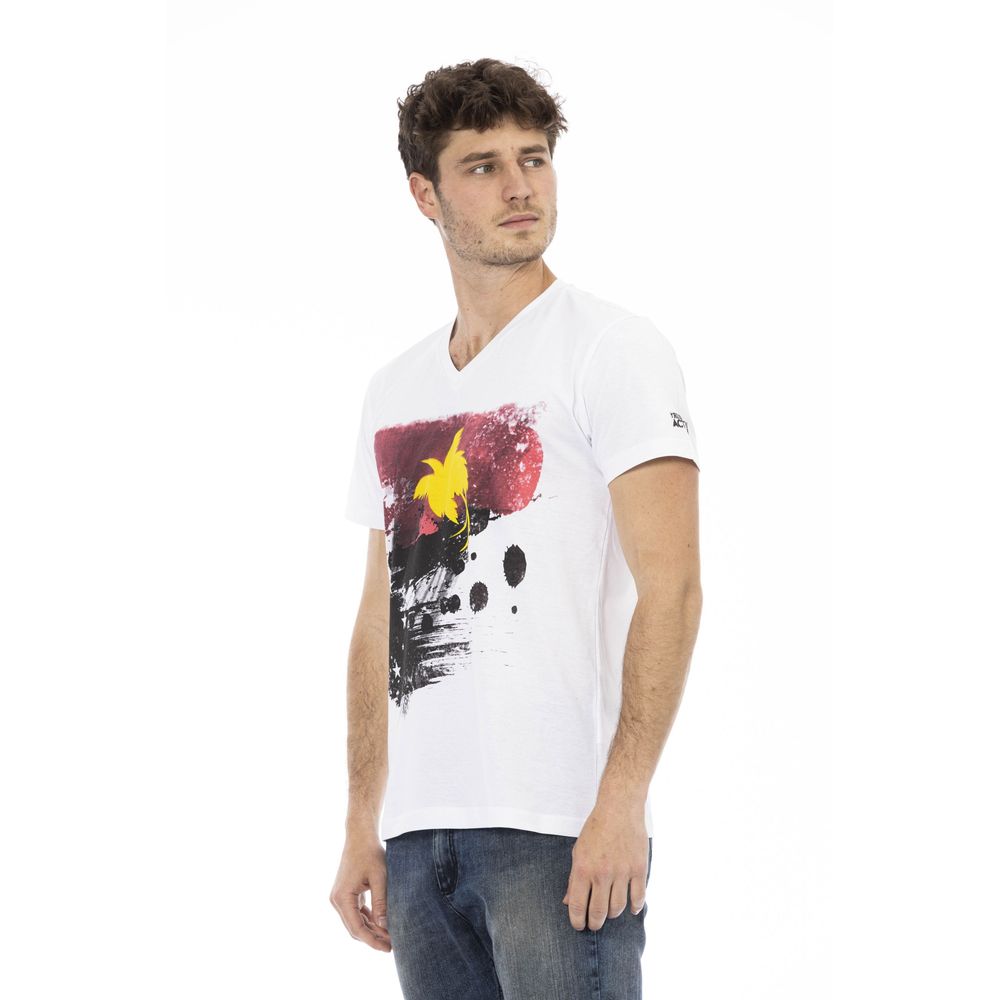 Trussardi Action T-Shirt für Männer aus weißer Baumwolle