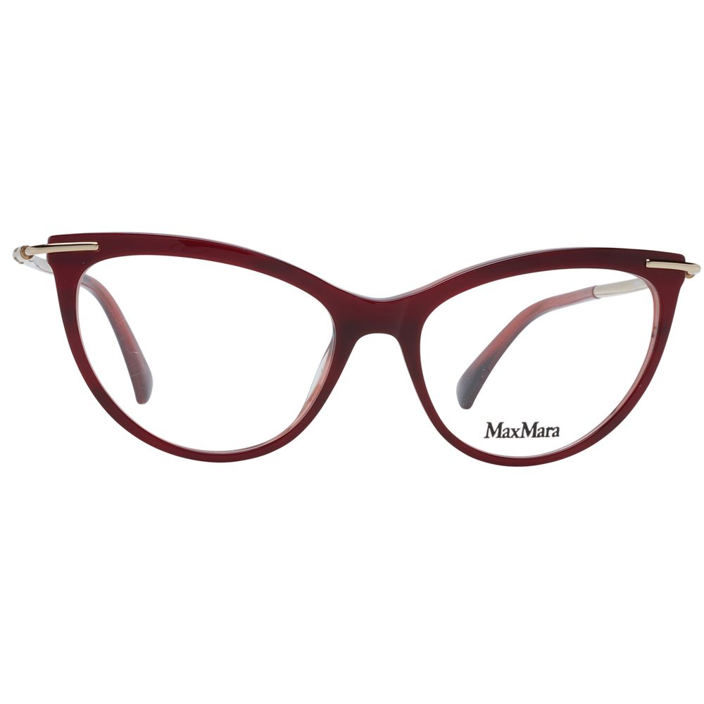 Max Mara Burgunderfarbene Kunststoff-Brille (Gestelle)