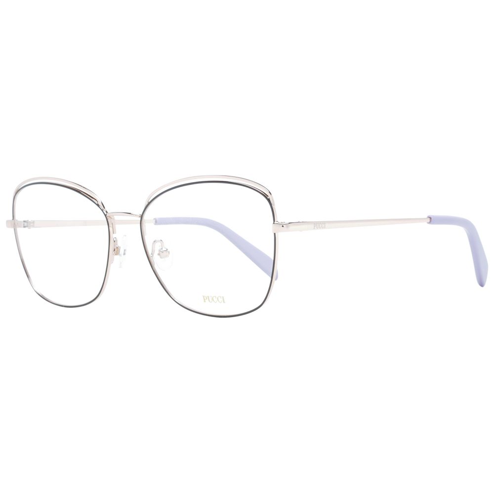Emilio Pucci Elegante schwarze Metallbrille (Fassung)