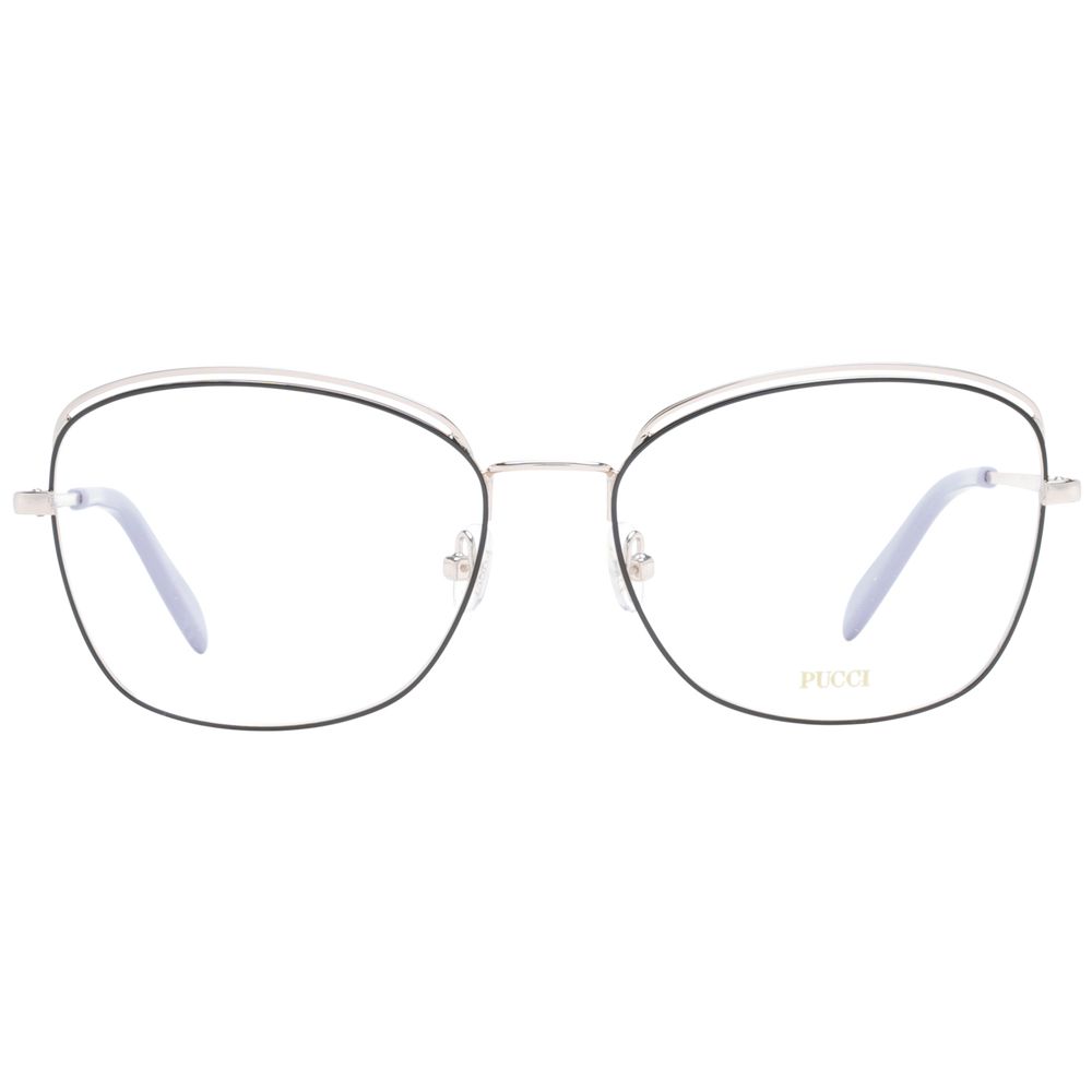 Emilio Pucci Elegante schwarze Metallbrille (Fassung)