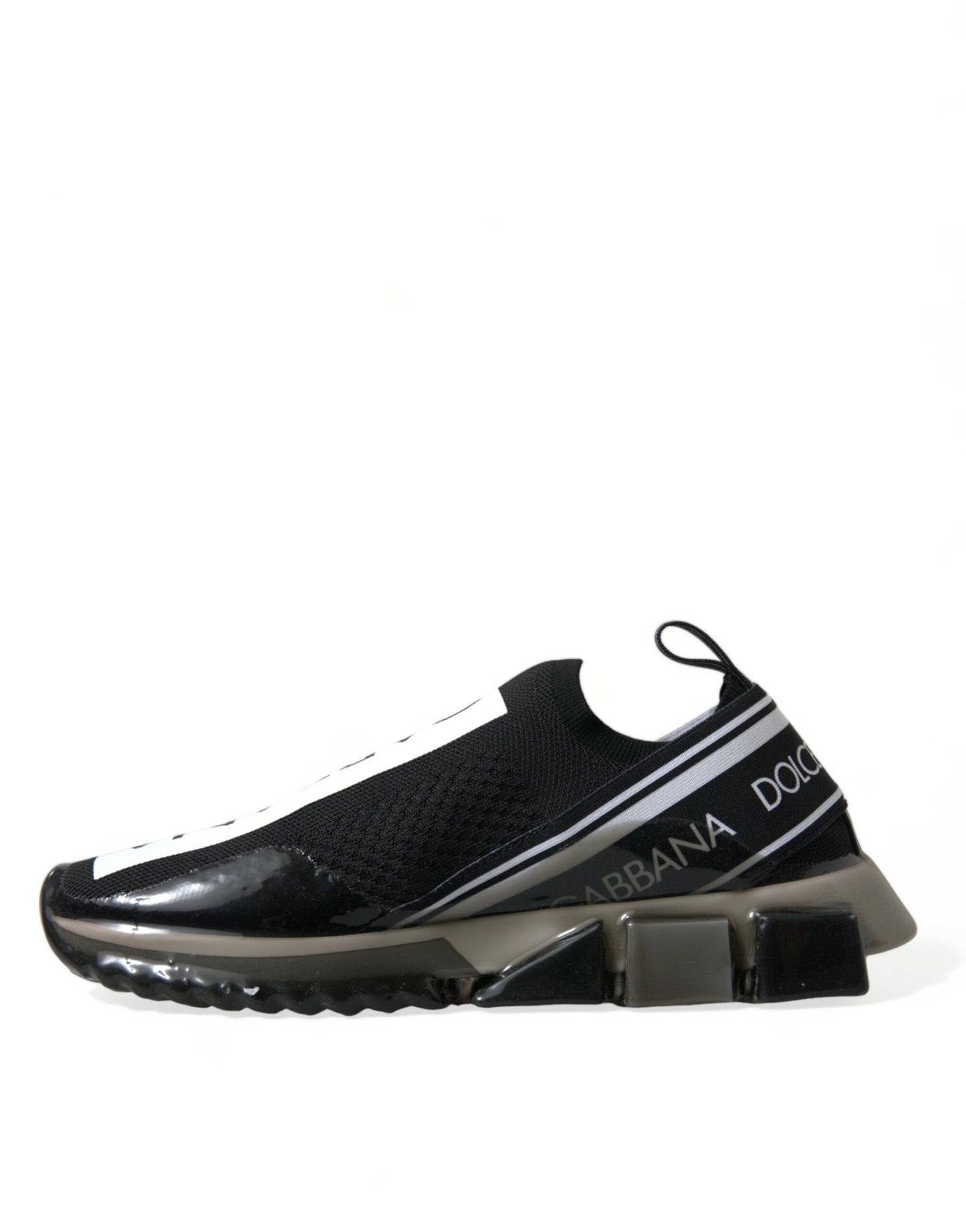 Dolce & Gabbana Schwarz Weiß Slip On Sneakers Sorrento Schuhe