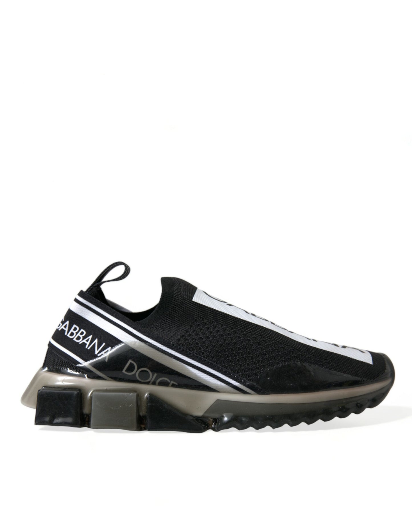 Dolce & Gabbana Schwarz Weiß Slip On Sneakers Sorrento Schuhe