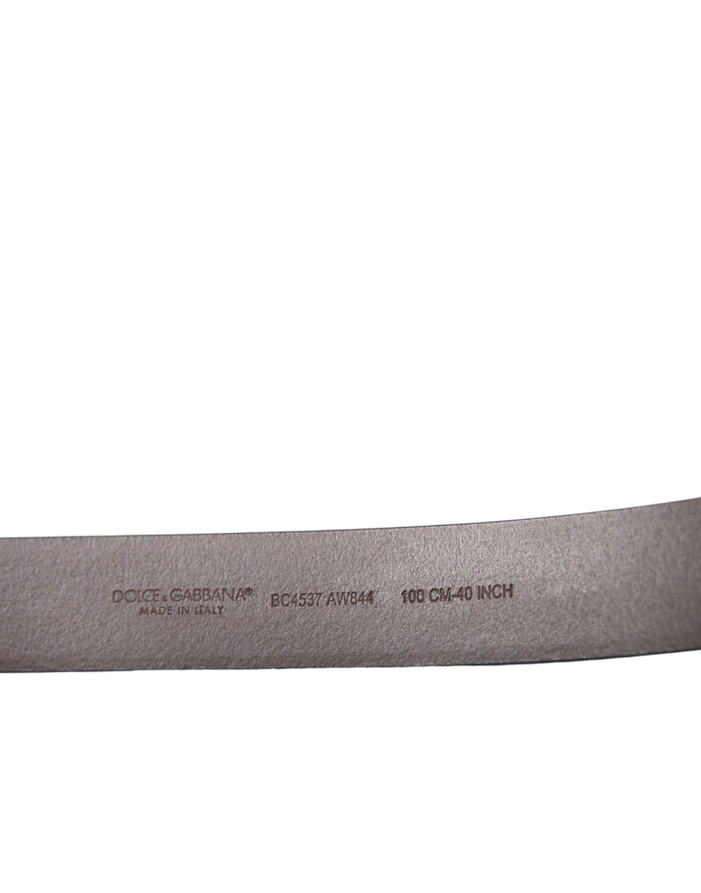 Dolce & Gabbana Brauner Kalbsledergürtel mit goldener Metallschnalle