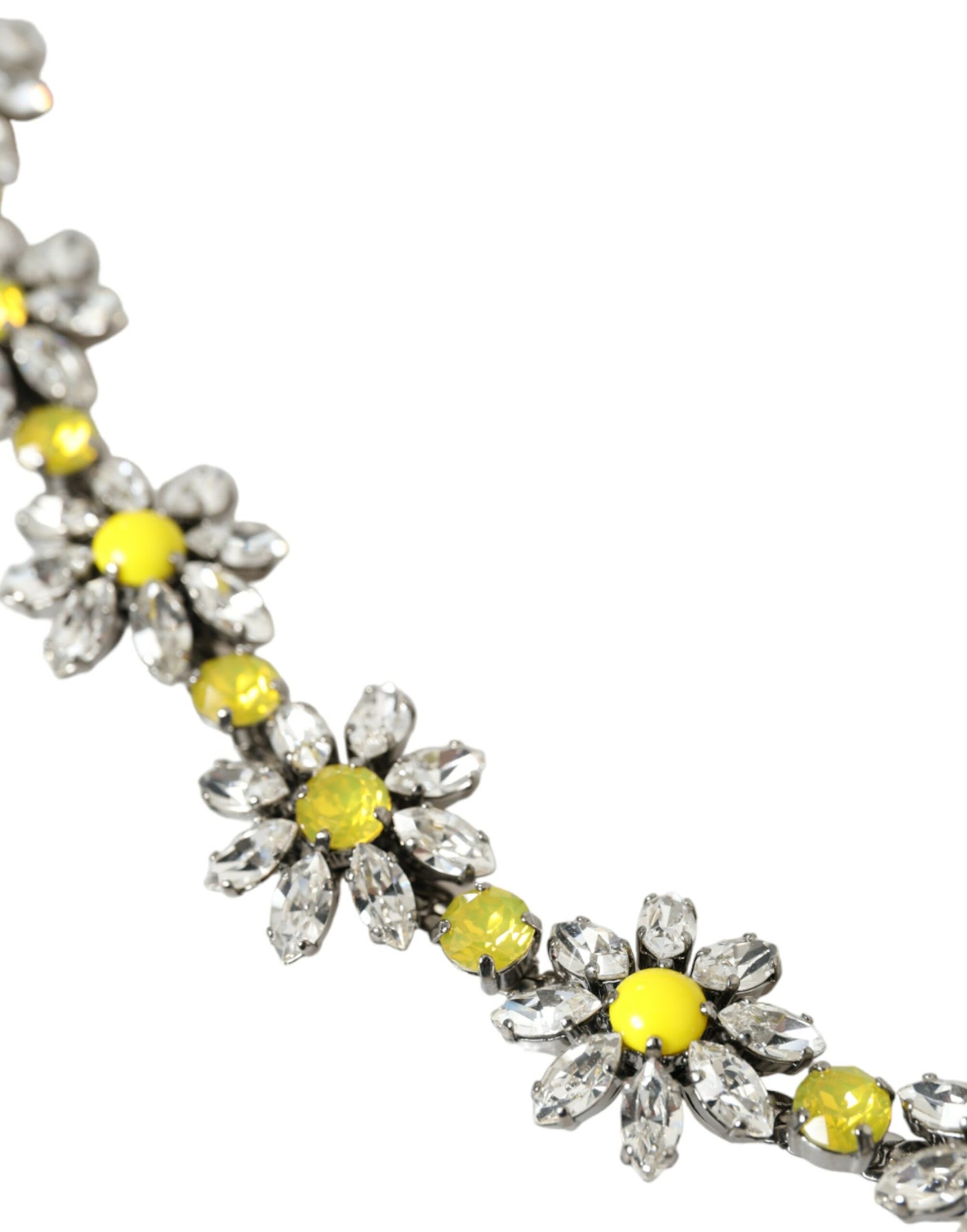 Dolce & Gabbana Schwarzer Daisy Crystal Dauphine Taillengürtel