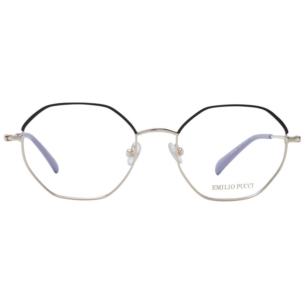 Emilio Pucci Elegante schwarze Metallbrille (Fassung)