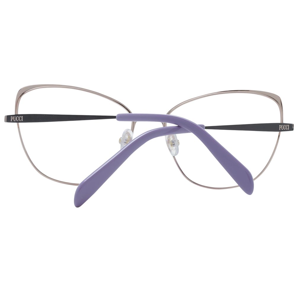 Emilio Pucci Elegante schwarze Metallbrille (Gestell)