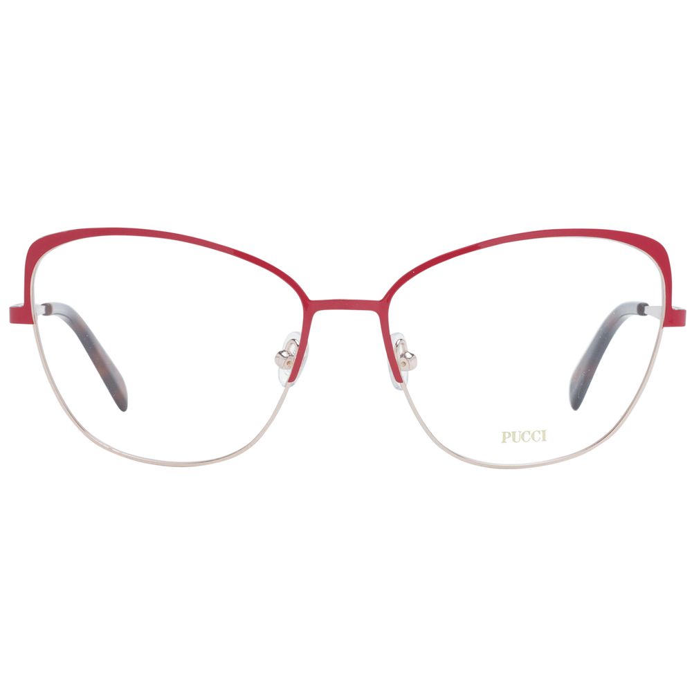 Emilio Pucci Rote Metallbrille (Fassung)