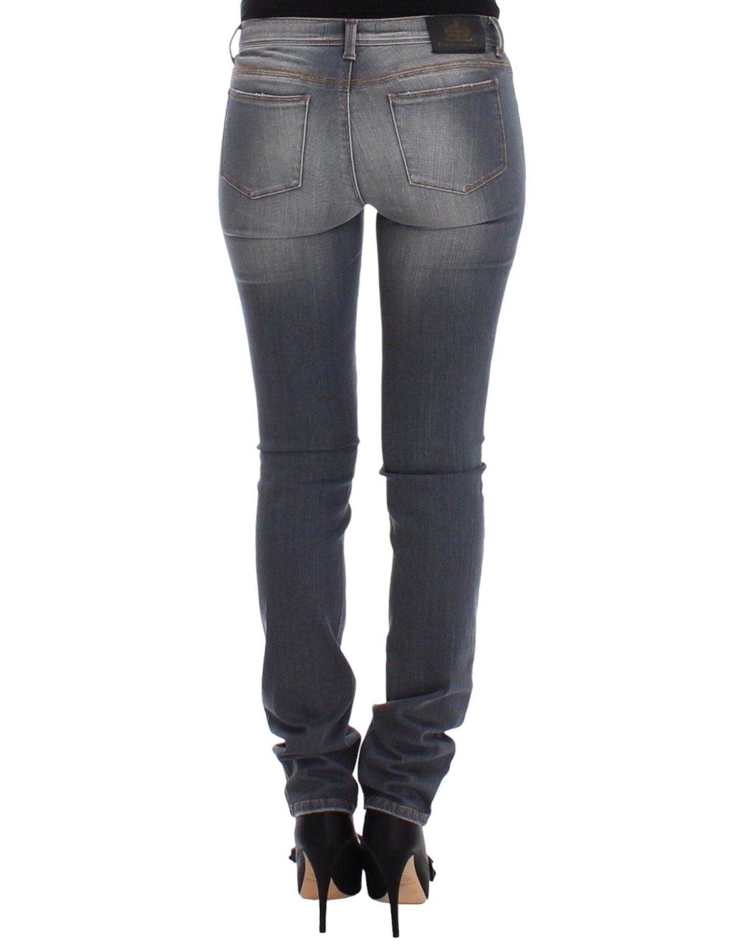 Ermanno Scervino Graue Slim Jeans Denim-Hosen Skinny Leg Stretch