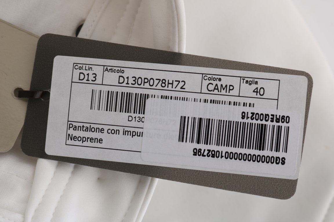 Ermanno Scervino Weiße Baumwolle Slim Fit Freizeithosen