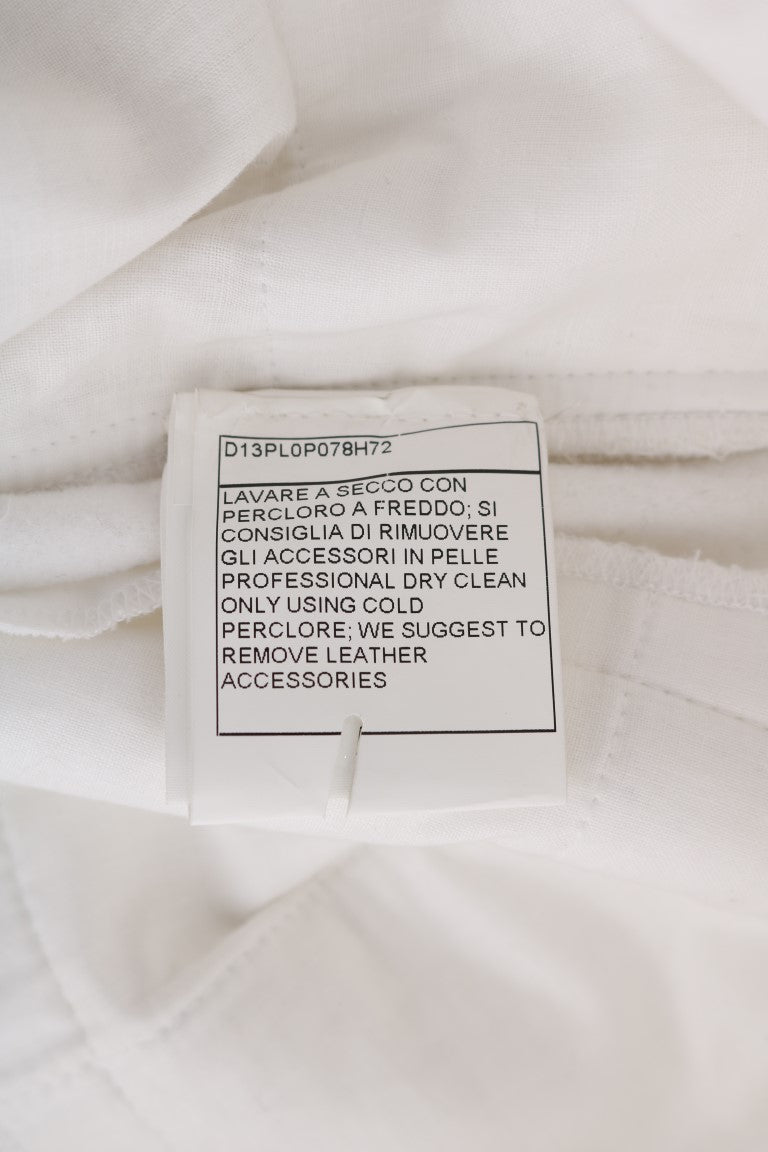 Ermanno Scervino Weiße Baumwolle Slim Fit Freizeithosen