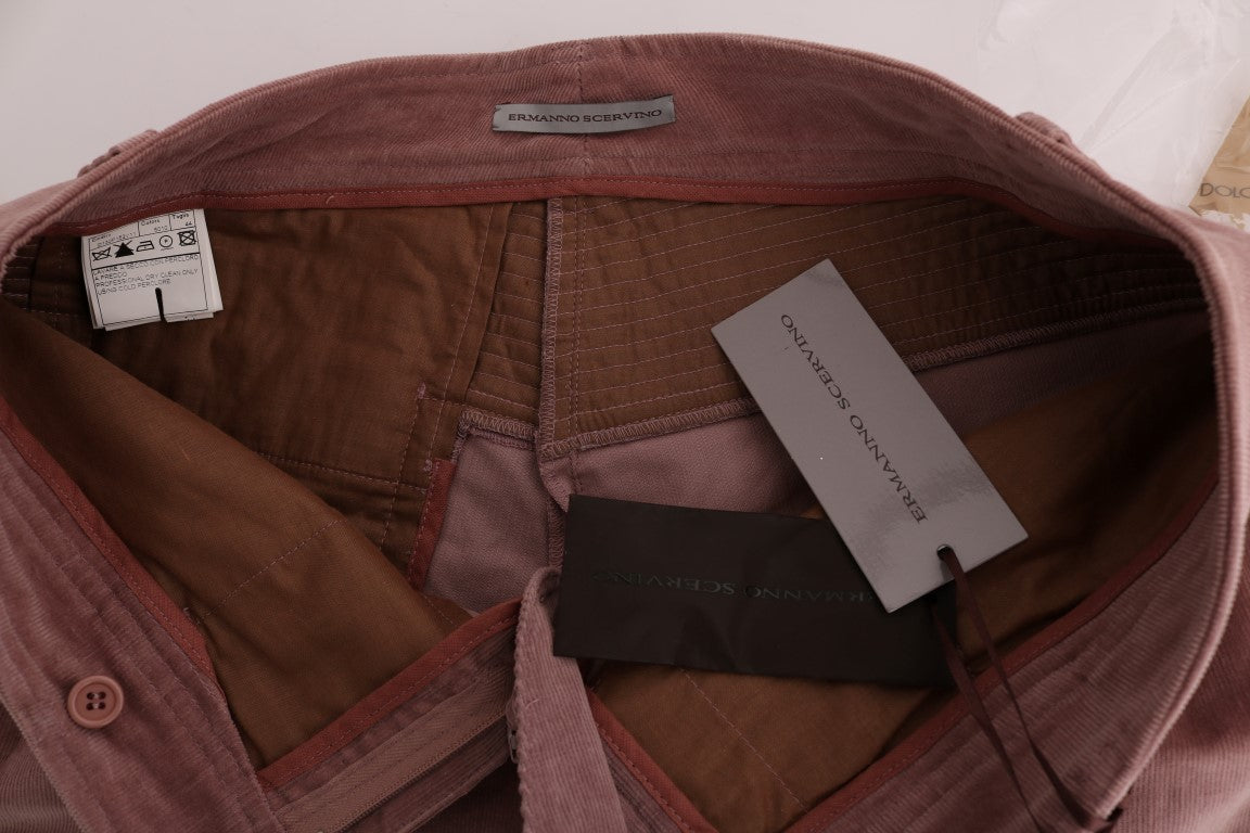 Ermanno Scervino Gekürzte Freizeithose aus rosa Samt