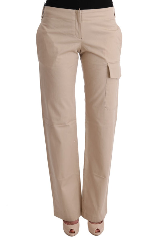 Ermanno Scervino Beige Baumwolle Wolle Regular Fit Hose