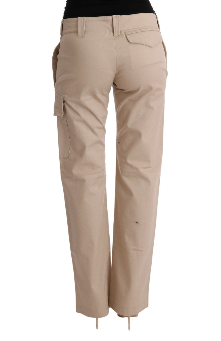Ermanno Scervino Beige Baumwolle Wolle Regular Fit Hose