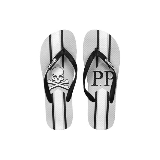 Philipp Plein Grauer Polyester Damen Flip Flop