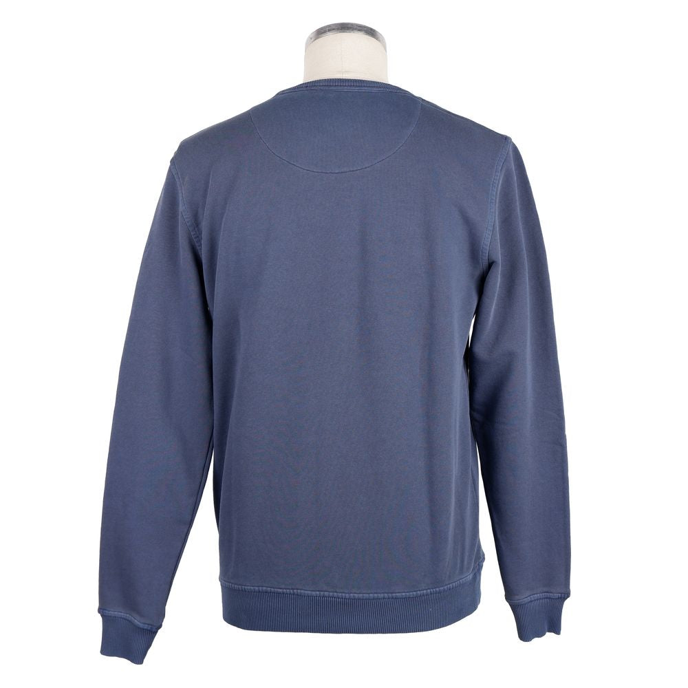 Refrigiwear Blauer Baumwollpullover für Männer mit Brusttasche