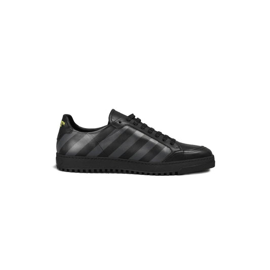 Off-White Schwarzes Kalbsleder Damen Sneaker