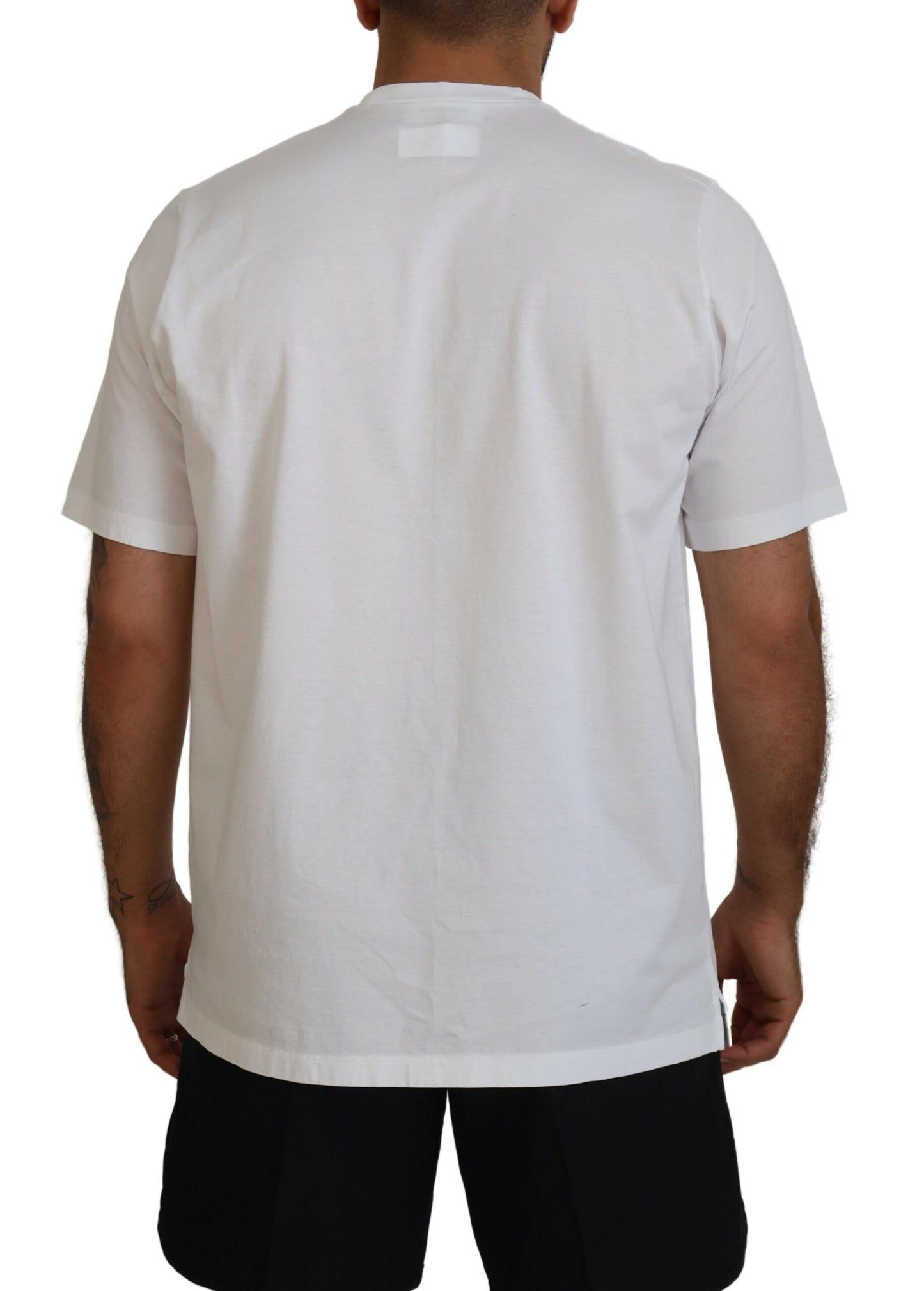 Dsquared² Weißes Baumwoll-T-Shirt mit kurzen Ärmeln und Rundhalsausschnitt